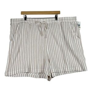 Angels Womens Shorts Cream White Size 3X‎ NWT